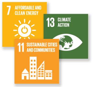 FlowCon puts the main focus on three SDGs, namely SDG7, SDG11 and SDG13.